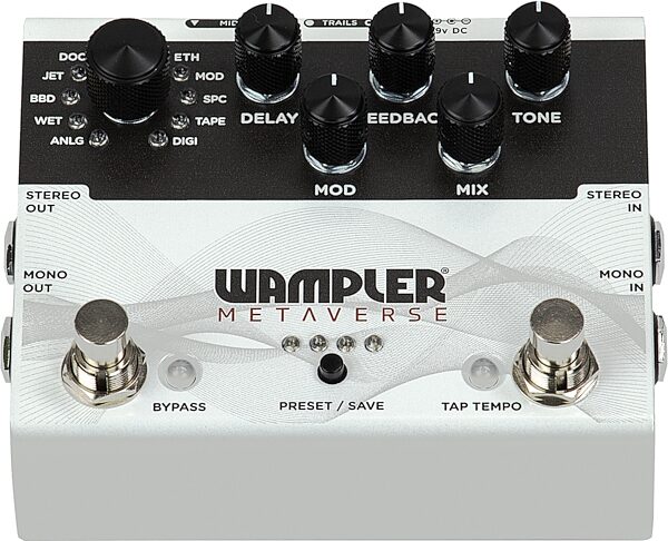 open zoom image for Wampler Metaverse Multi-Delay Pedal, New, Action Position Back