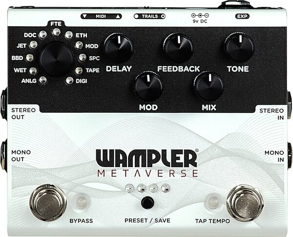 open zoom image for Wampler Metaverse Multi-Delay Pedal, New, Action Position Back