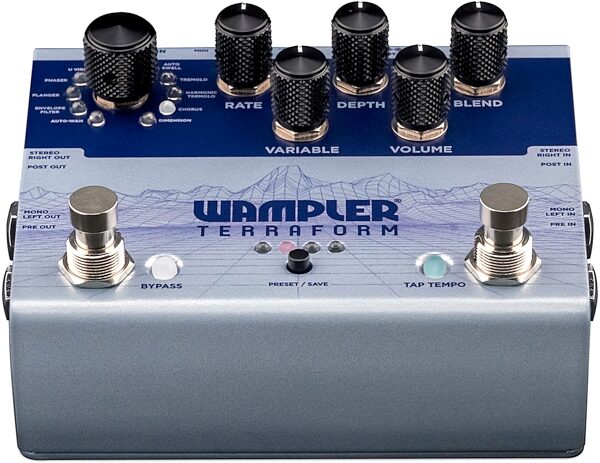 open zoom image for Wampler Terraform Multi-Modulation Pedal, New, Action Position Back