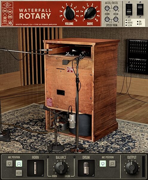open zoom image for Universal Audio UAD Waterfall Rotary Speaker Plug-in Software, Digital Download, Action Position Back