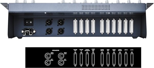 open zoom image for Solid State Logic X-Desk 16-Channel Summing Mixer, Back