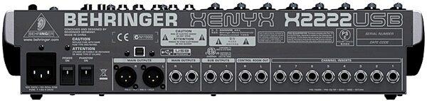 open zoom image for Behringer XENYX X2222USB 22-Channel Mixer with USB, Rear