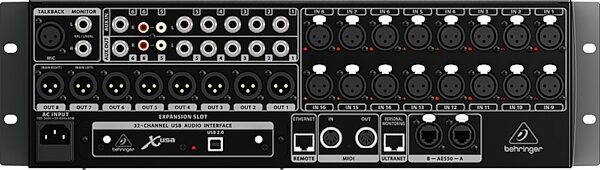 open zoom image for Behringer X32RACK Digital Rack Mixer, Rear