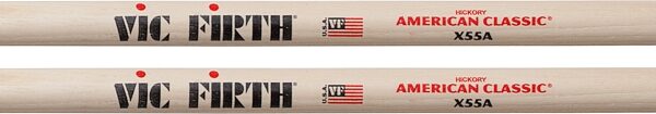 open zoom image for Vic Firth American Classic Extreme 5A Drumsticks, Pair, Wood Tip, X55A, Action Position Back