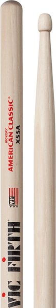 open zoom image for Vic Firth American Classic Extreme 5A Drumsticks, Pair, Wood Tip, X55A, Action Position Back