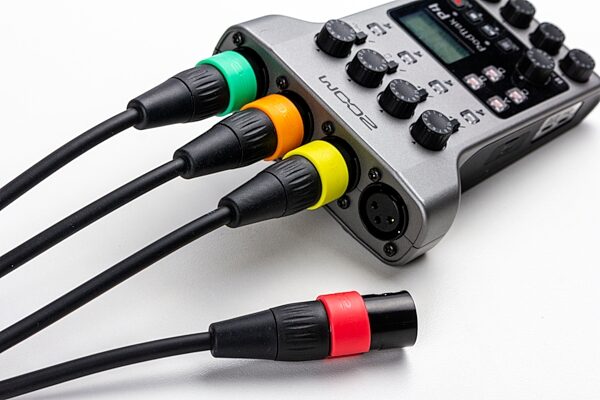 open zoom image for Zoom XLR-4c/CP Microphone Cables with Color Rings, 4-Pack, Action Position Back