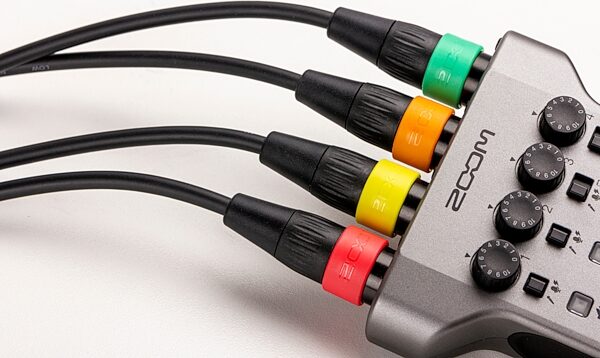 open zoom image for Zoom XLR-4c/CP Microphone Cables with Color Rings, 4-Pack, Action Position Back