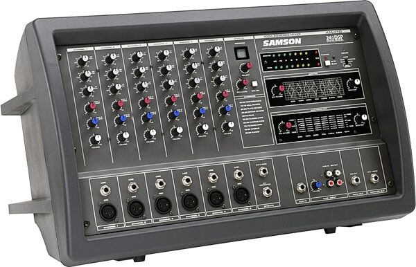 open zoom image for Samson XM410 6-Channel Powered Mixer (400 Watts), Angle View