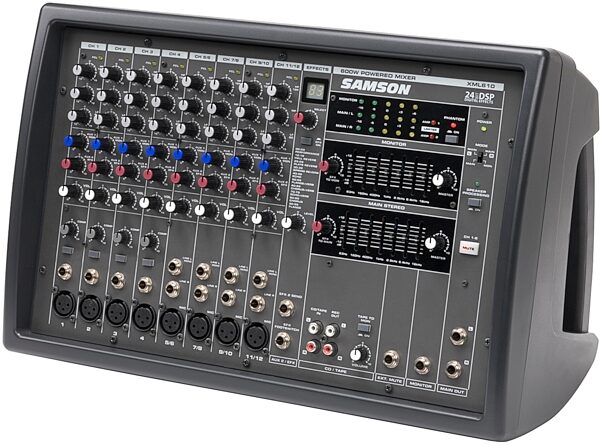 open zoom image for Samson XML610 Powered Mixer, 12-Channel and 600 Watts, Main