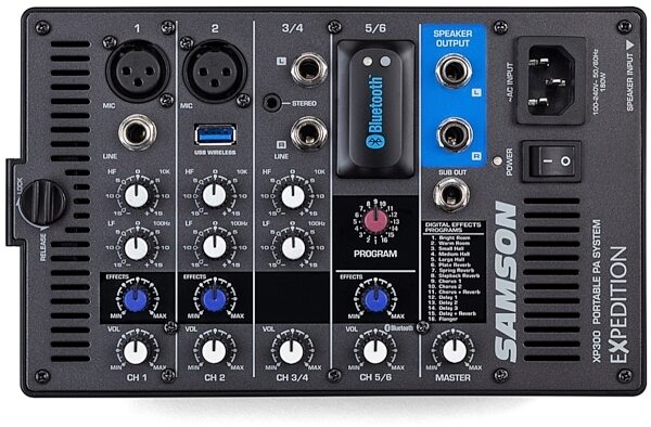 open zoom image for Samson Expedition XP300 Portable Bluetooth PA System (300 Watts), New, ve