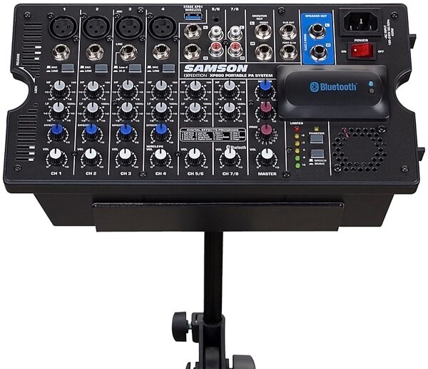 open zoom image for Samson Expedition XP800 Portable Bluetooth PA System (800 Watts), New, Mixer Closeup