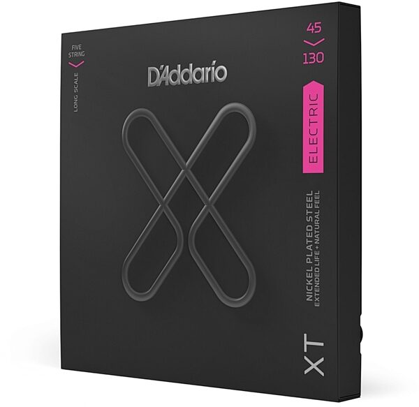 open zoom image for D'Addario XTB XT Electric Bass Guitar Strings, 5-String, 45-130, main