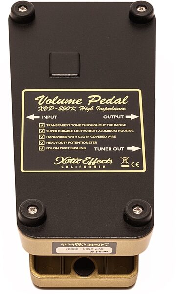 open zoom image for Xotic XVP 250K High Impedance Volume Pedal, New, Action Position Back
