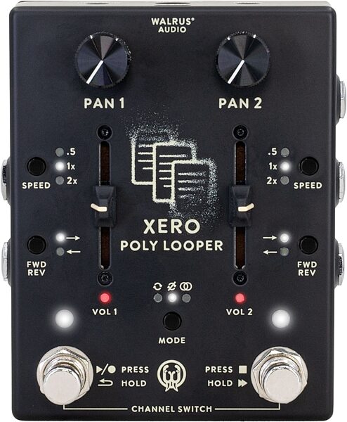 open zoom image for Walrus Audio Xero Polylooper Pedal, Black, Action Position Back