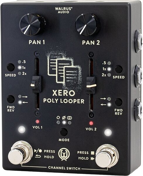 open zoom image for Walrus Audio Xero Polylooper Pedal, Black, Action Position Back
