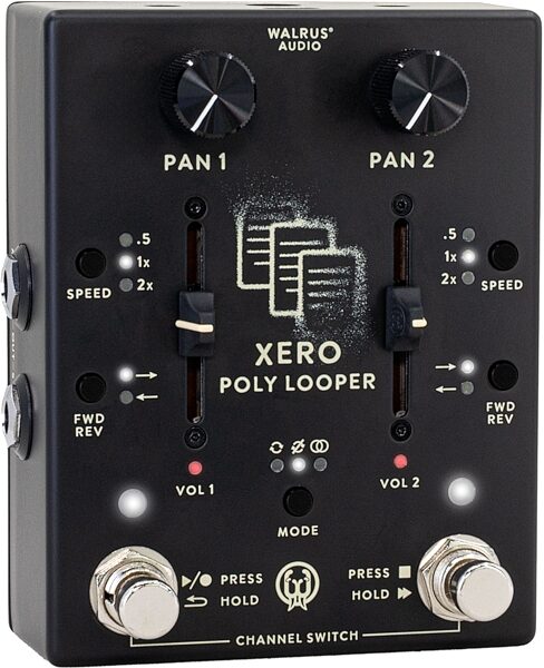 open zoom image for Walrus Audio Xero Polylooper Pedal, Black, Action Position Back