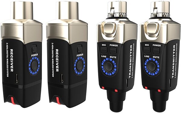 open zoom image for Xvive U3D Digital Dual-Channel Plug-On Wireless System for XLR Dynamic Microphones, New, Action Position Back