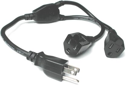open zoom image for Hosa Grounded Power Y-Cable, 14 inch, YAC-407, Main