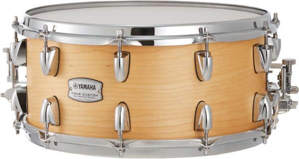 open zoom image for Yamaha Tour Custom Maple Snare Drum, Butterscotch, 14x6.5 inch, view