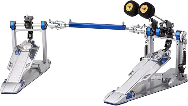 open zoom image for Yamaha DFP-9D Double Direct Drive Bass Drum Pedal (with Case), Chrome/Blue, Action Position Back