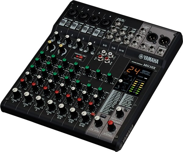open zoom image for Yamaha MG10X 10-Channel Stereo Mixer with Effects, New, Action Position Back
