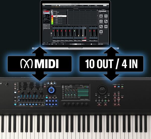 open zoom image for Yamaha MODX M6 Keyboard Synthesizer, 61-Key, New, Action Position Back
