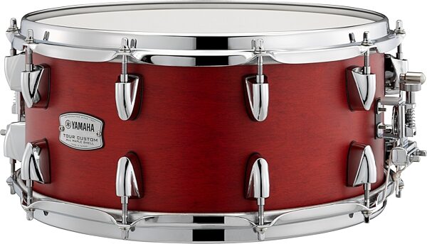 open zoom image for Yamaha Tour Custom Maple Snare Drum, Candy Apple Red Satin, 14x6.5 inch, Main