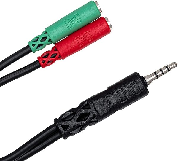 open zoom image for Hosa Headset/Mic Breakout Cable, 3.5 mm TRRS to Dual 3.5 mm TRS-F, New, Action Position Back