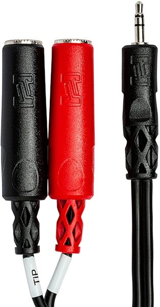 open zoom image for Hosa YMP-137 Male TRS 1/8" to Dual Female TS 1/4" Stereo Breakout Cable, New, Action Position Back