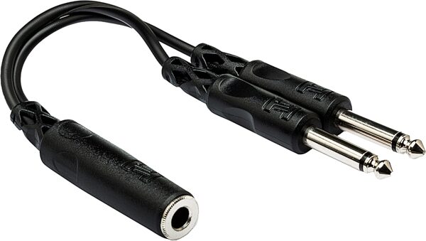 open zoom image for Hosa YPP-106 1/4" TS Female to Dual 1/4" TS Y Adapter Cable, New, Action Position Back
