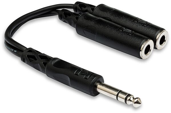 open zoom image for Hosa YPP-118 Single 1/4" TRS To Dual 1/4" TRS Female Y-Cable, New, Main