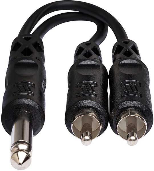 open zoom image for Hosa YPR-124 Y-Cable, 1/4" TS to Dual RCA, New, Action Position Back