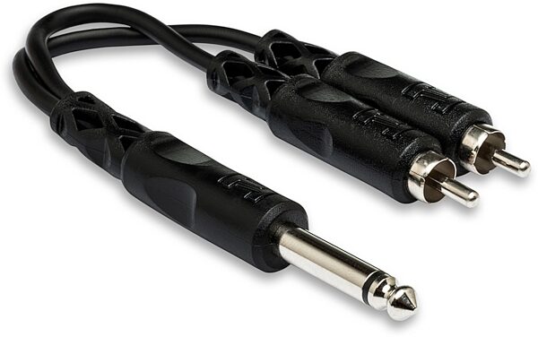 open zoom image for Hosa YPR-124 Y-Cable, 1/4" TS to Dual RCA, New, Action Position Back