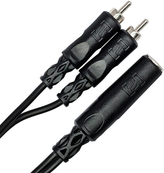 open zoom image for Hosa YPR-131 Female TS 1/4" to Dual RCA Y-Cable, New, Action Position Back