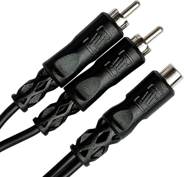 open zoom image for Hosa YRA-105 Female RCA to Dual Male RCA Y-Cable, New, Action Position Back