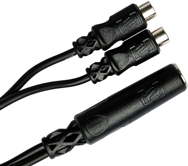 open zoom image for Hosa YRA-115 1/4" TS Female to Dual RCA Female Y Cable, New, Action Position Back