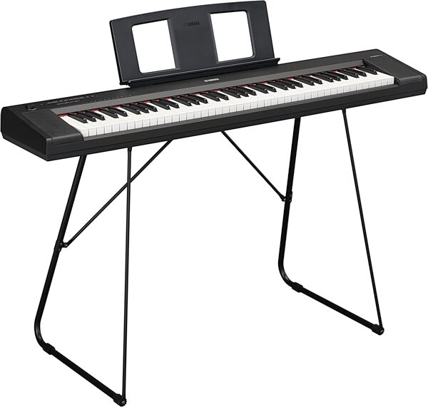 open zoom image for Yamaha NP-35 Piaggero Portable Digital Piano, 76-Key, Black, Action Position Back
