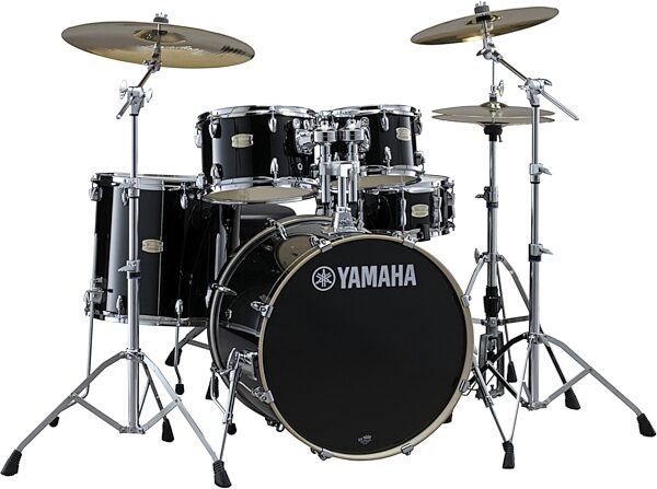 open zoom image for Yamaha SBP0F50 Stage Custom Drum Shell Kit, 5-Piece, Raven Black, Open Box (Very Good), Action Position Back