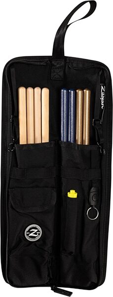 open zoom image for Zildjian Gigging Drumstick Bag, Black, Mini, Action Position Back