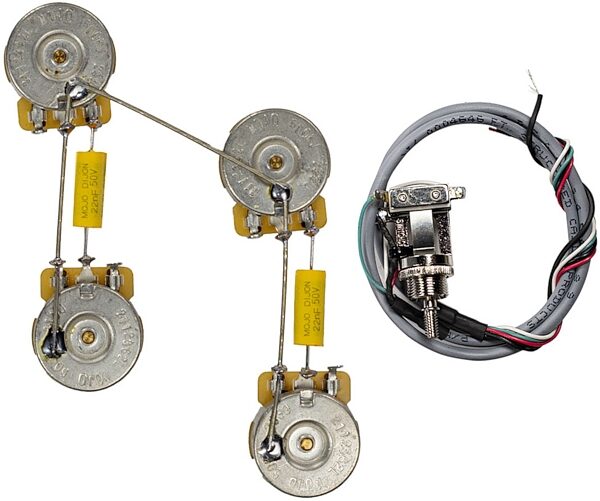 open zoom image for Mojotone Pre-Wired Les Paul Harness, Long Shaft, Action Position Back