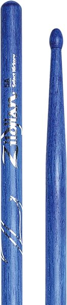 open zoom image for Zildjian 5A Wood Drumsticks, Blue, Action Position Back