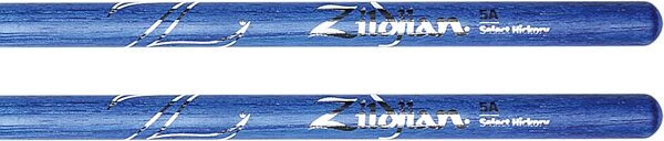open zoom image for Zildjian 5A Wood Drumsticks, Blue, Action Position Back