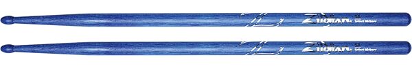 open zoom image for Zildjian 5A Wood Drumsticks, Blue, Action Position Back