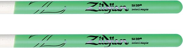 open zoom image for Zildjian Dip Series Drumsticks, Pair, Green, Maple, 5A, Action Position Back