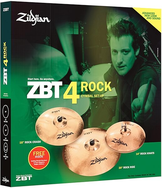 open zoom image for Zildjian ZBT 4-Piece Rock Cymbal Pack, Main