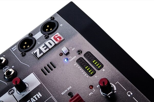 open zoom image for Allen and Heath Zed-6 Compact Mixer, 6-Channel, New, Closeup 5
