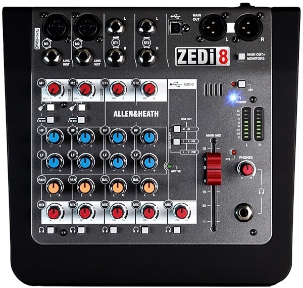open zoom image for Allen and Heath ZEDi-8 Compact USB Mixer, 6-Channel, New, Main