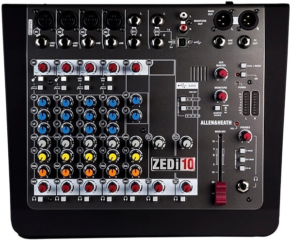 open zoom image for Allen and Heath ZEDi-10 Compact USB Mixer, 8-Channel, New, Main