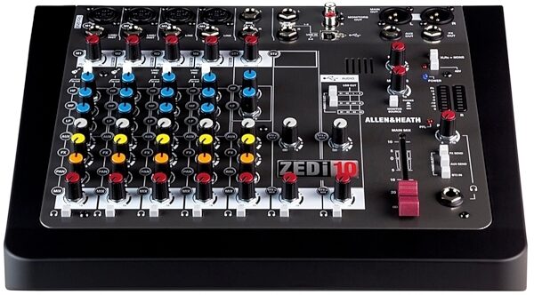 open zoom image for Allen and Heath ZEDi-10 Compact USB Mixer, 8-Channel, New, Front