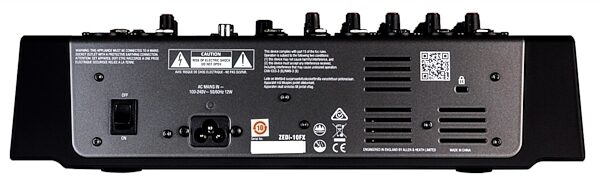 open zoom image for Allen and Heath ZEDi-10FX Compact USB Mixer, 8-Channel, New, Rear